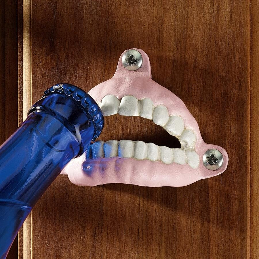Set of 3 False Teeth Bottle Openers