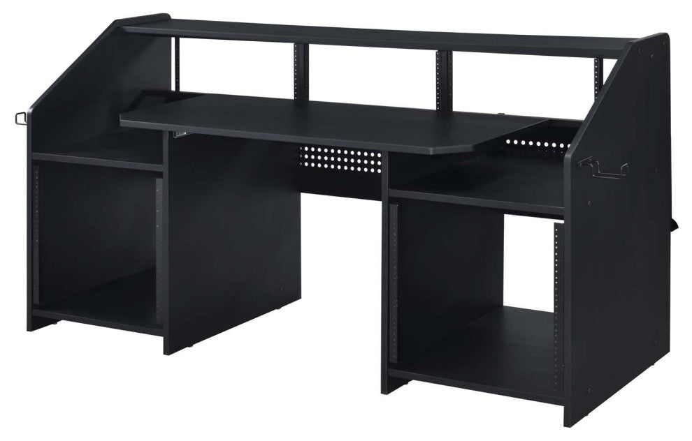Wooden Music Desk With Side Hook, Black