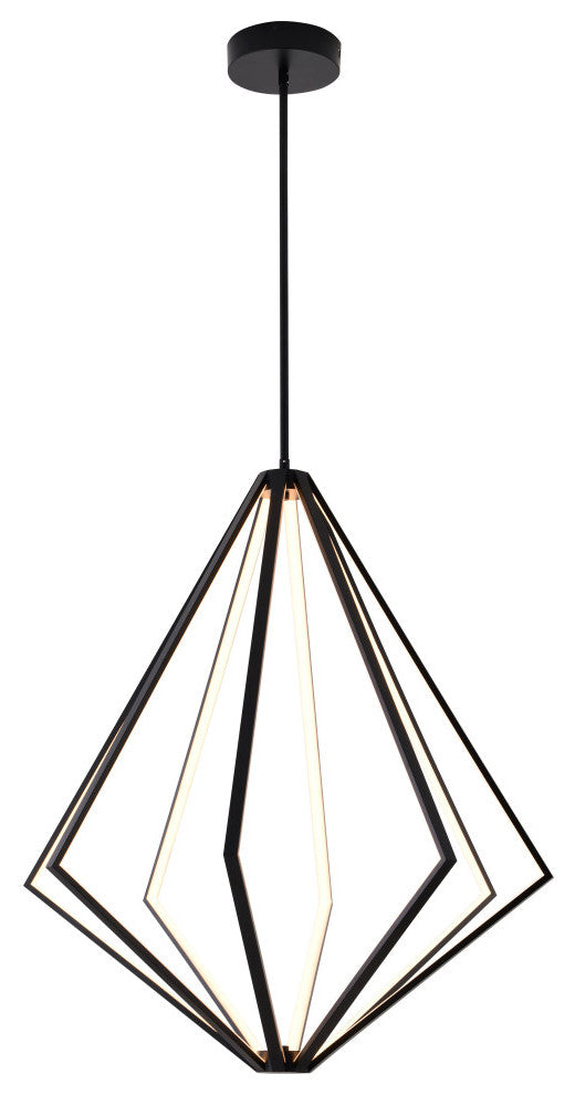 Bethel International WE03C32BK 8-Light LED Chandelier, Black