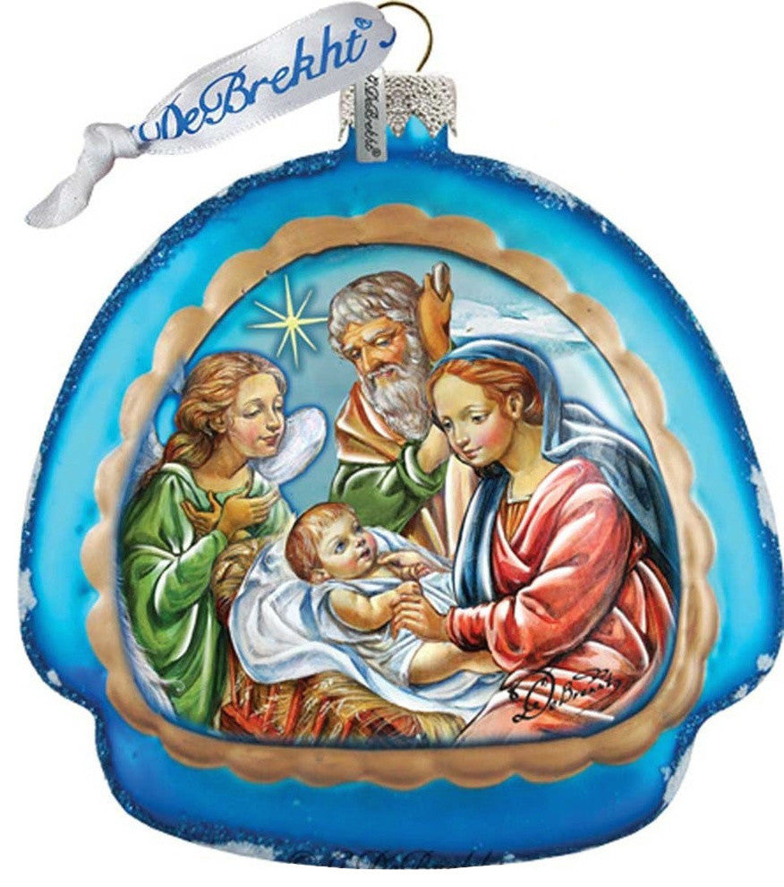 Hand Painted Limited Edition Nativity Rainbow Glass Scenic Ornament