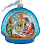 Hand Painted Limited Edition Nativity Rainbow Glass Scenic Ornament