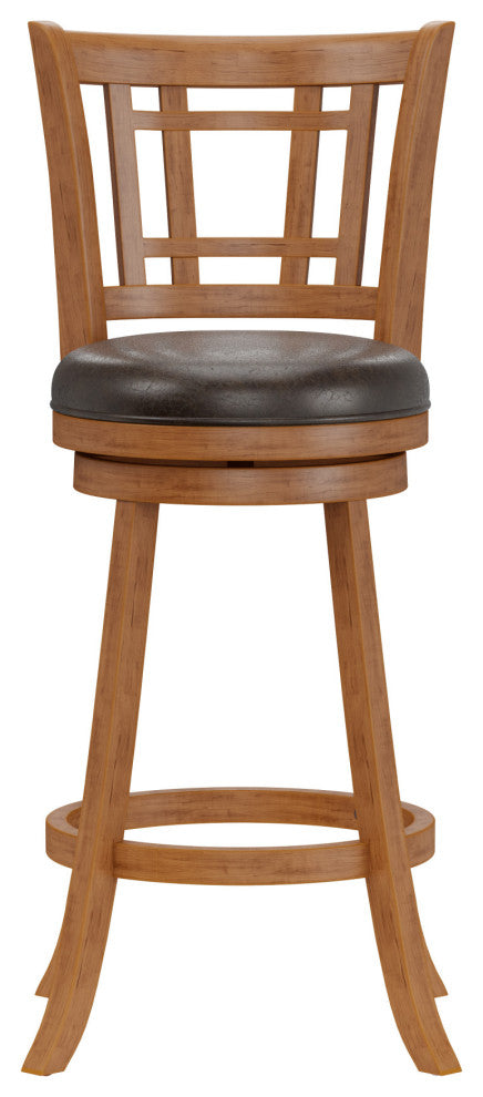 Fairfox Wood Swivel Stool, Barstool