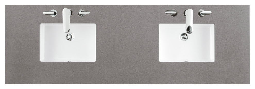 Mykonos 72" Double Vanity, Cinnamon, Gray Expo Quartz Top