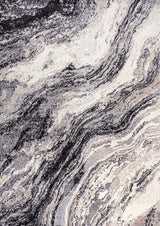 Kassia Contemporary Glam Abstract Marble Area Rug