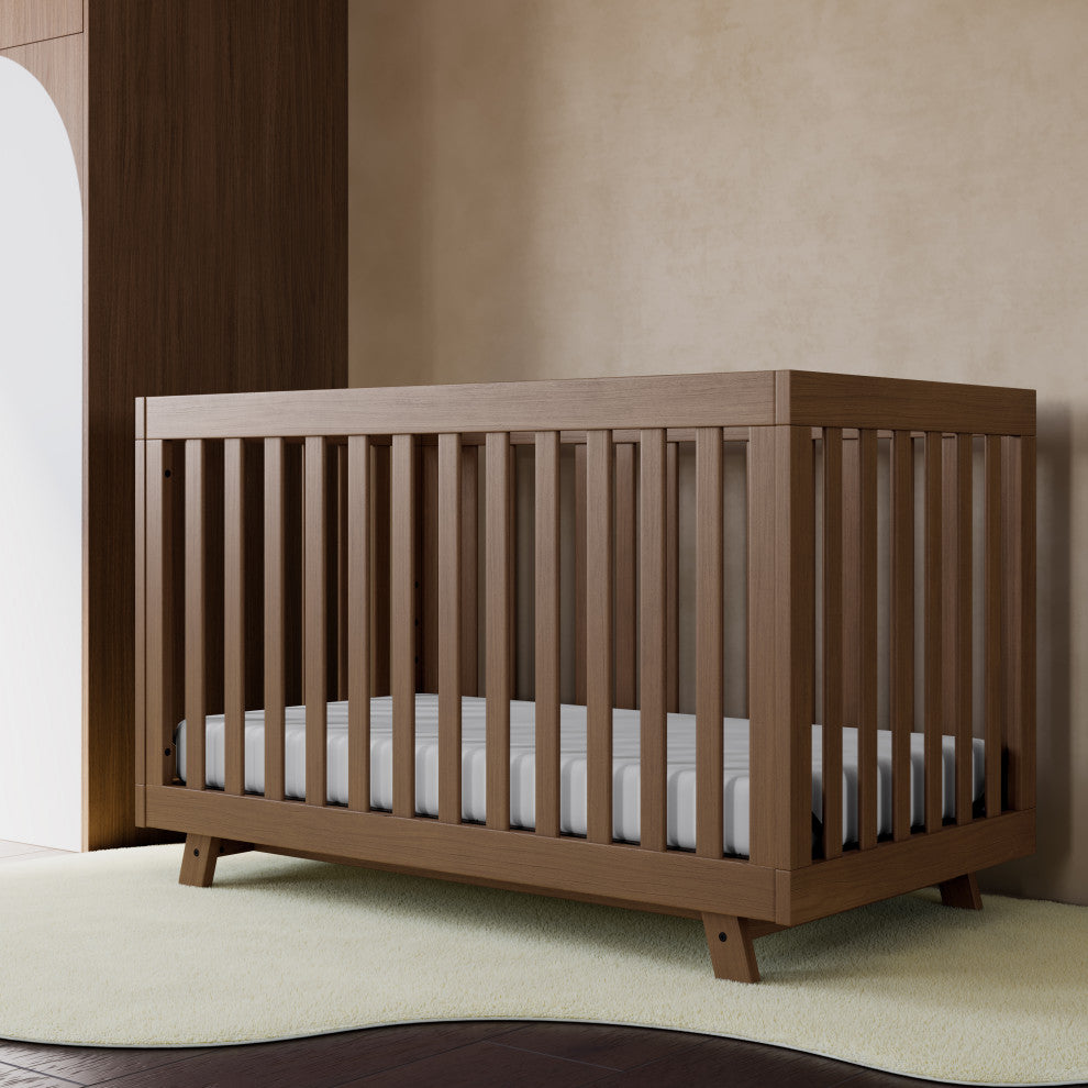 Storkcraft Beckett 3-in-1 Convertible Crib, Hazelnut, Converts to Toddler Bed