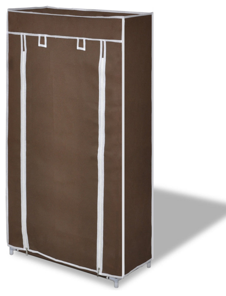 10 Pair 5 Tier Shoe Rack Tower Portable Closet Storage Organizer w/ Shelf Brown