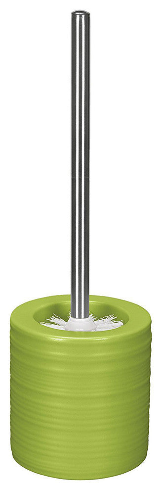 Round Porcelain Bathroom Accessories, Sahara, Toilet Brush Set, Spring Green
