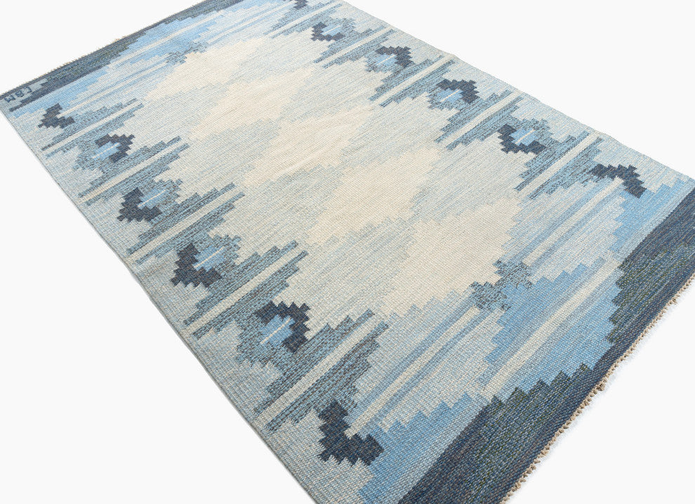 Vintage Swedish Scandinavian Area Rug, 4'6x6'10"