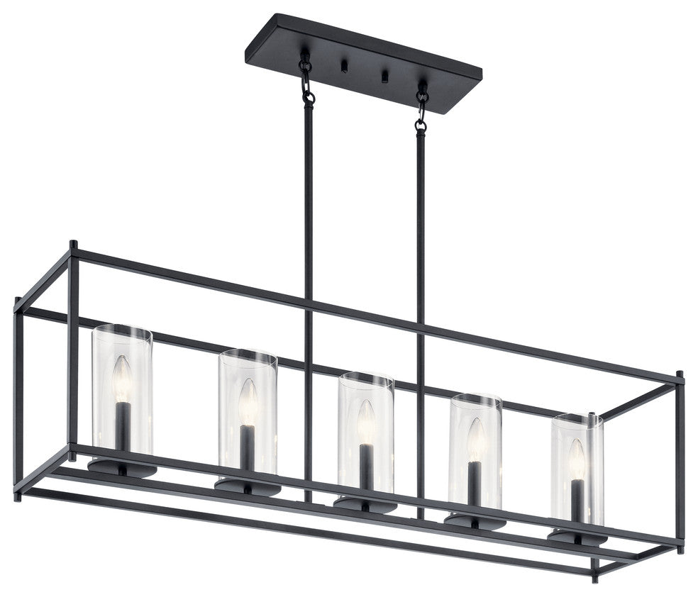 Crosby Black Linear Chandelier 5-Light