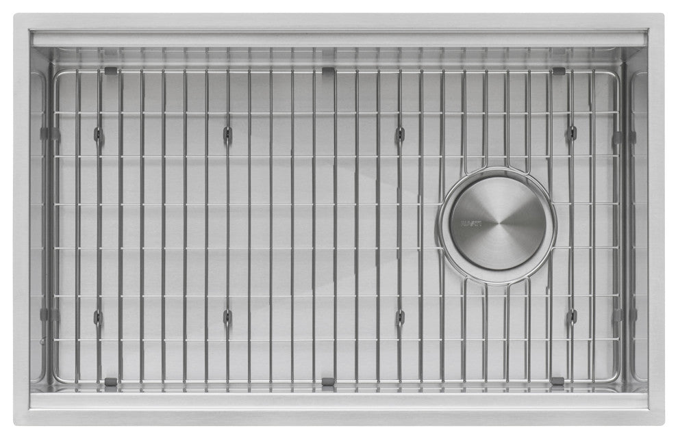 Ruvati RVH8596 36 In Workstation Slope Bottom Offset Drain Undermount Sink