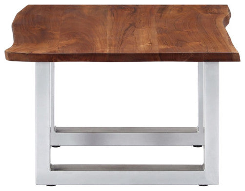 vidaXL Coffee Table End Table with Live Edges for Living Room Solid Wood Acacia