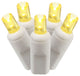 Vickerman 100-Light LED White Wire Wide Angle End Connecting Set, 50', Yellow