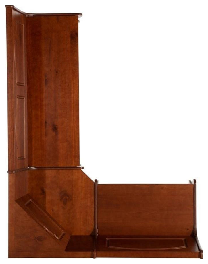 Riverbay Furniture Kitchen Dining Wood Nooker Corner Unit in Walnut