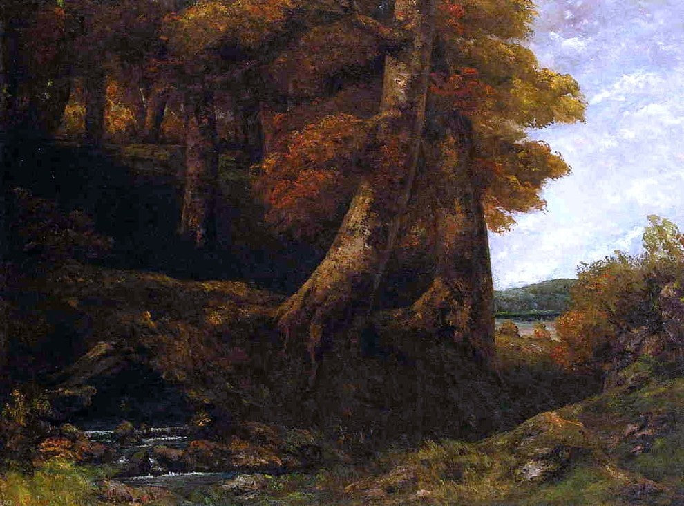 Gustave Courbet Entering the Forest Wall Decal