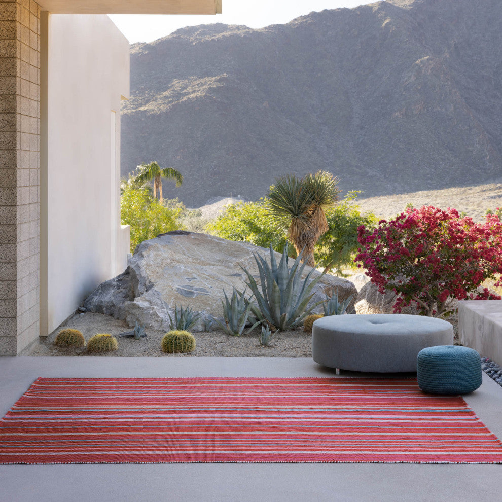 Vibe by Jaipur Living Viviana Handmade Striped Red/Blue Area Rug 9'X12'