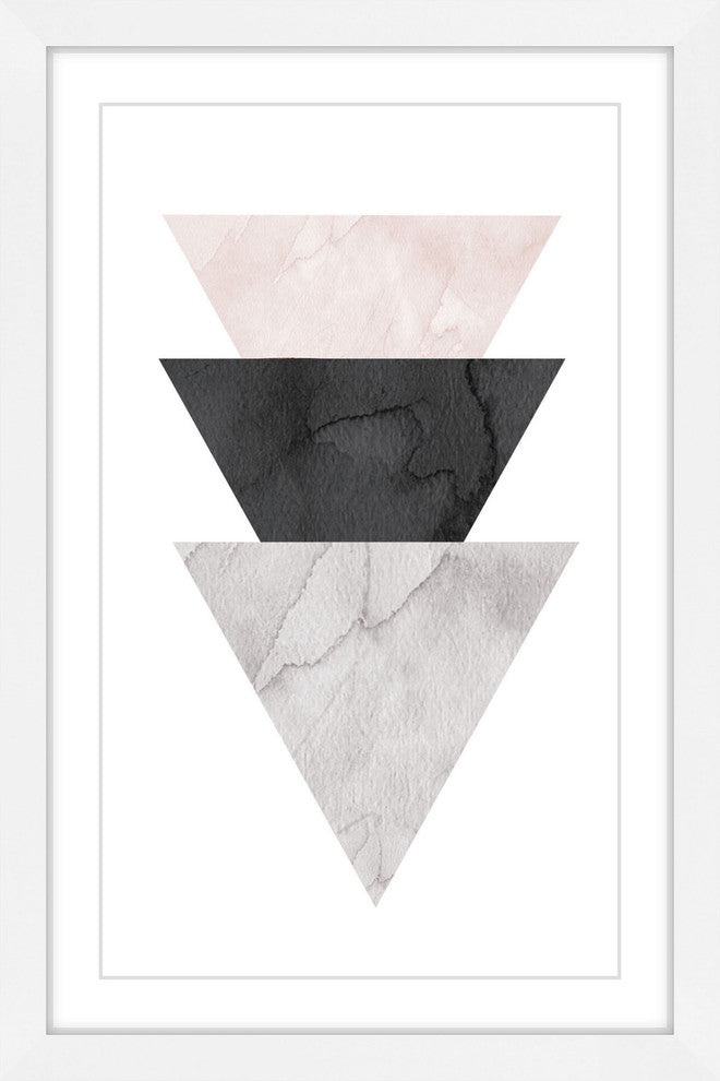 "Triangle Stack" Framed Paper Print by Diana Alcala, 40x60 cm