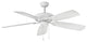 Grove 56" Fan, Weathered Wood, Chalk White