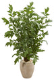 5' Fishtail Palm Artificial Tree, Sand Colored Planter