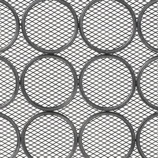 Koda Modern Three Panel Iron Firescreen, Black Silver