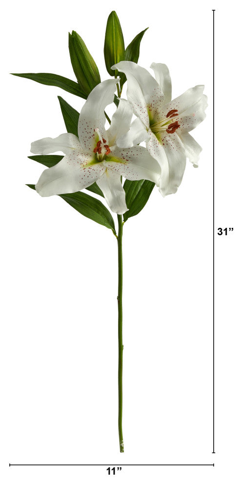 31" Ruburn Lily Artificial Flower, Set of 2
