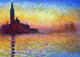 Claude Oscar Monet San Giorgio Maggiore at Dusk Wall Decal Print