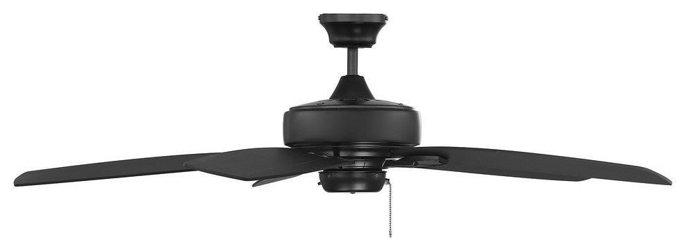 Windstar 5-Blade Ceiling Fan, Matte Black, 52"