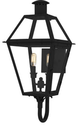 Rue De Royal Two Light Outdoor Wall Lantern in Earth Black