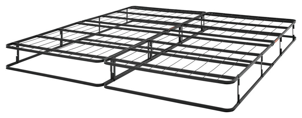 Half Fold Box Spring, Metal Structure With Zipped No Slip Fabric Cover, King