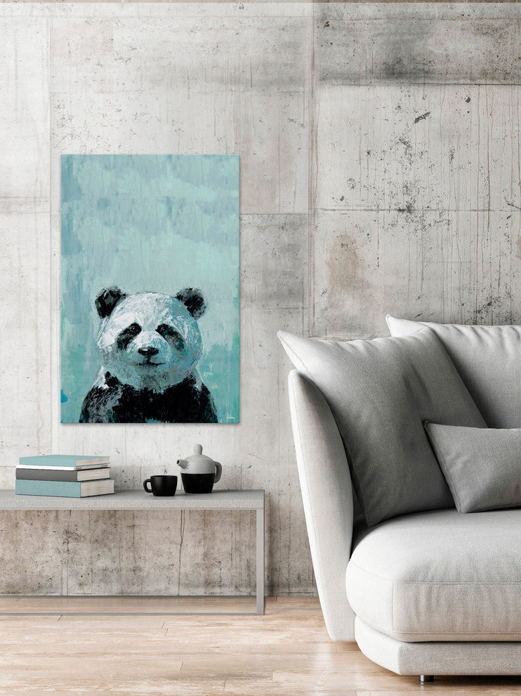 "What up Panda" Painting Print on Wrapped Canvas, 30"x45"