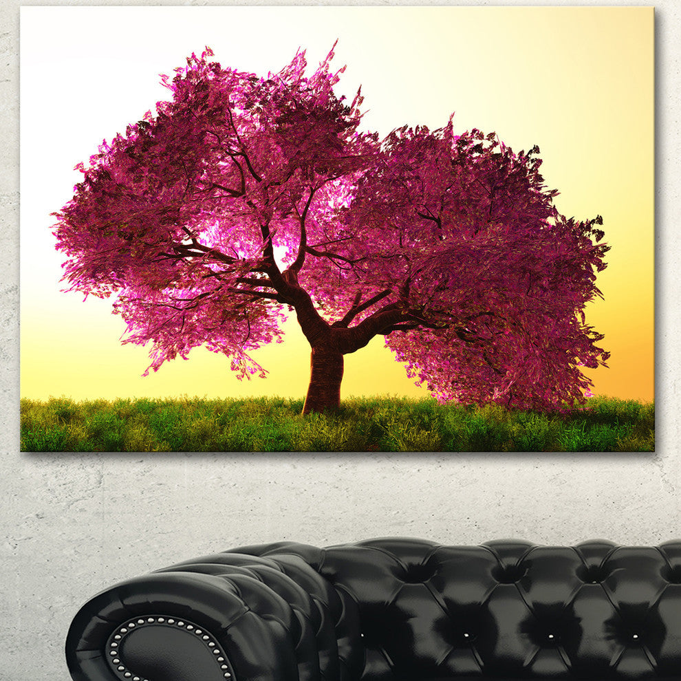 Cherry Blossom in Beautiful Garden, Landscape Canvas Art Print, 40"x30"