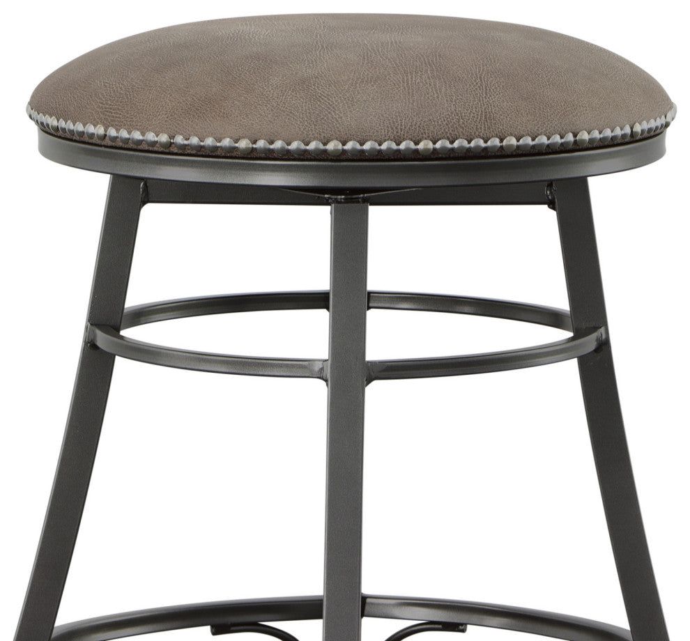 Bali Backless Swivel Bar Chair Grey, Counter Stool