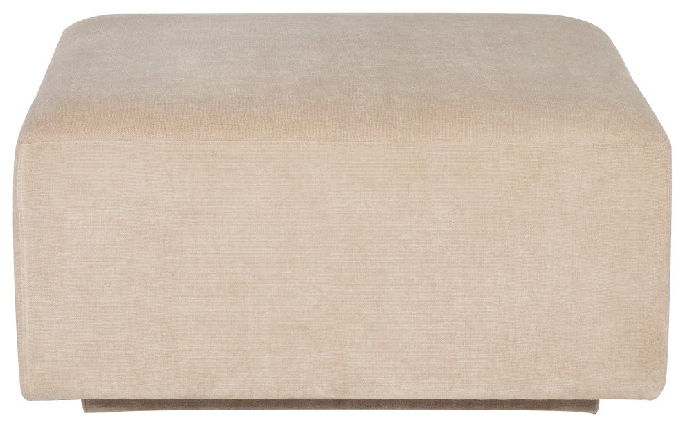 Lilou Almond Fabric Modular Sofa Ottoman