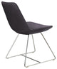 Eiffel Wire Dining Chair, Chrome Base, Gray Ppm
