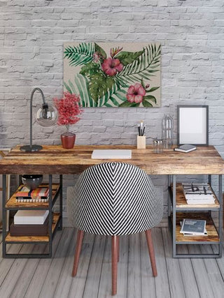 "Follaje Floral" Painting Print on Wrapped Canvas, 36"x24"