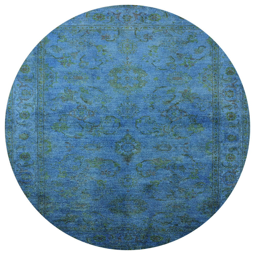 Ahgly Company Indoor Round Mid-Century Modern Area Rugs, 7' Round