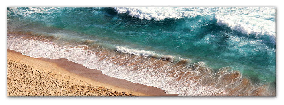 Crashing Waves 12x36 Canvas Wall Art