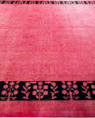 Overdyed, One-of-a-Kind Hand-Knotted Area Rug Pink, 10'1"x13'6"