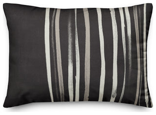 Black Thin Stripes 14x20 Indoor/Outdoor Pillow