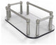Vanity Top Glass Guest Towel Tray, Satin Nickel