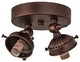 Meyda Lighting 162993 5"W Mahogany Bronze 2 Light Flushmount Hardware