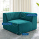 Sofa Corner Chair, Fabric, Teal Blue, Modern, Living Lounge Hotel Hospitality