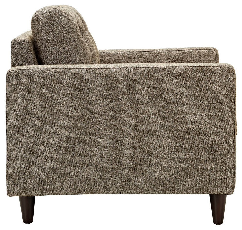 Modern Contemporary Living Room Armchair, Oatmeal, Set of 2