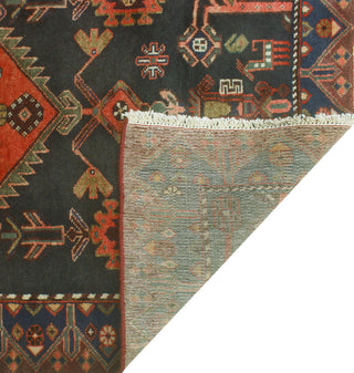 Fine Vintage Distressed Sanaz Red/Charcoal Runner, 3'4 x 9'8