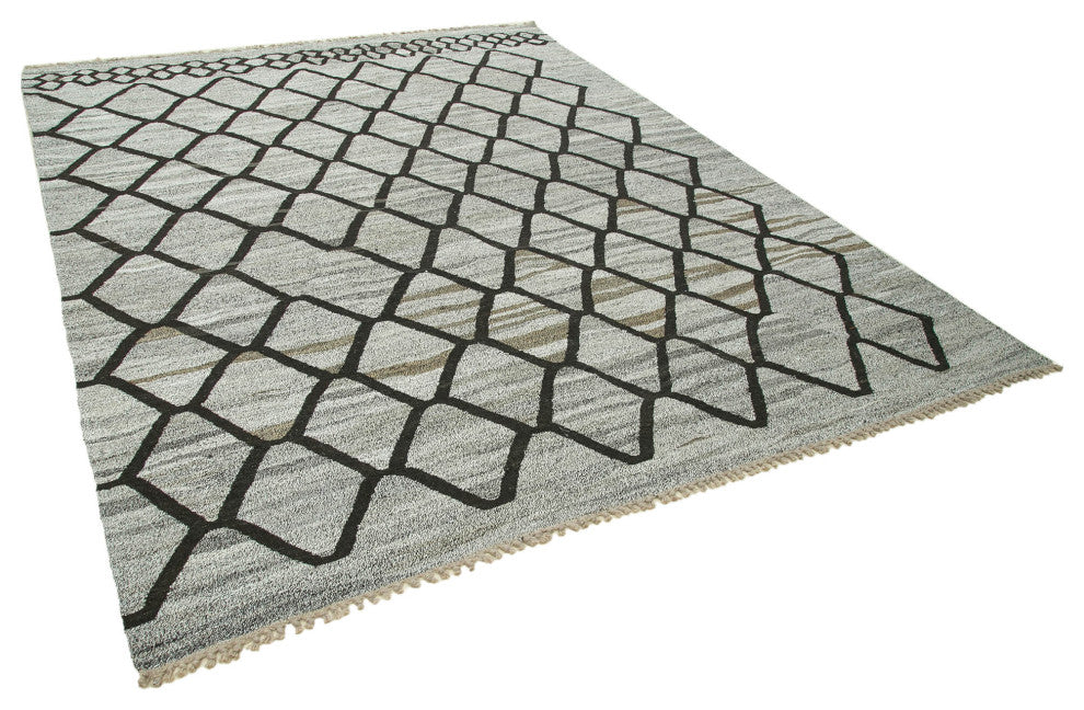 Rug N Carpet - Handwoven Turkish 8' 2'' x 10' 5'' Flatweave Wool Kilim Rug