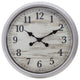 Kiera Grace Mallory Decorative Round Wall Clock, 20"Hx20"Wx2"D, Weathered Gr