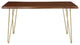 Henley 60" Live Edge Acacia Wood Dining Table, Gold Walnut