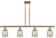 Innovations 916-4I-BB-G58-LED 4-Light Island Light, Brushed Brass