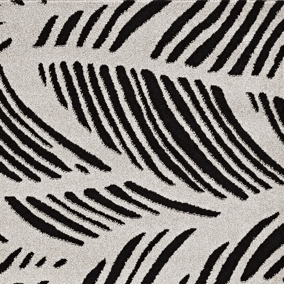 KAS Lucia 2770 Black/White Folia Area Rug, 7'7"x10'10"