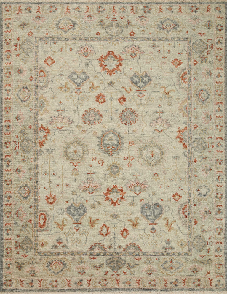 Loloi Helena Beige / Rust 5'-6" x 8'-6" Area Rug