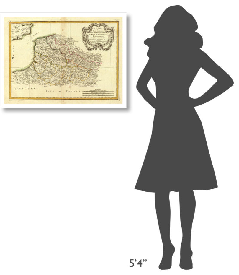 "Flandre francoise, Artois, Picardie, Boulenois, 1785" Paper Art, 32"x24"